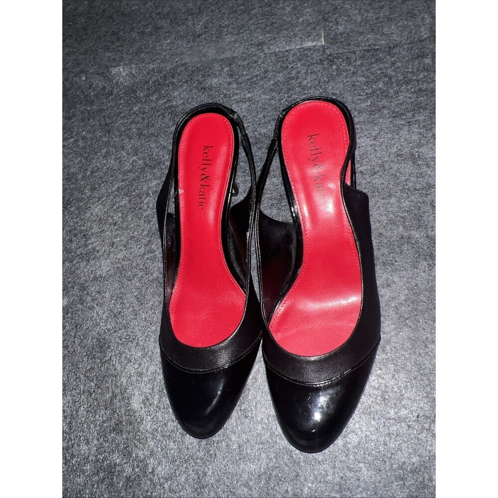 Kelly and Katie Black & Red Inner Pumps Size 7 With Stretch Strap